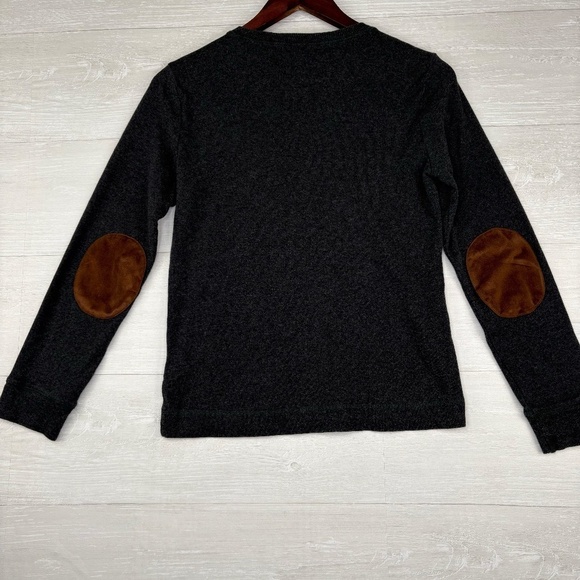 LRL Women's Long Sleeve Shirt with Suede Elbow Black Size Large - Picture 10 of 13